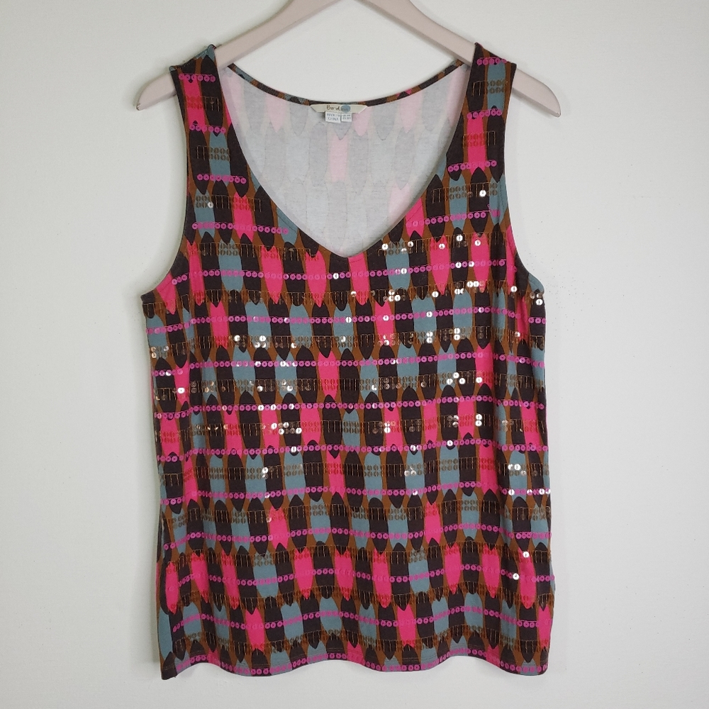 Anthropologie Boden Sequined Sleeveless Top 10R